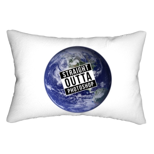 Discover Straight Outta Photoshop Earth Lumbar Pillows
