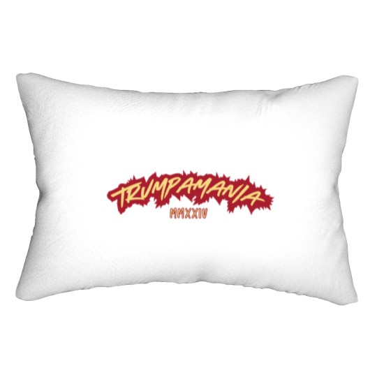 Discover Trumpamania 2024 Lumbar Pillows, Trumpamania MMXXIV, Trump for President 2024 Lumbar Pillows