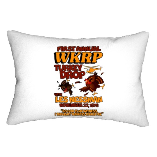 Discover Thanksgiving 1st Annual WKRP Turkey Drop Lumbar Pillows