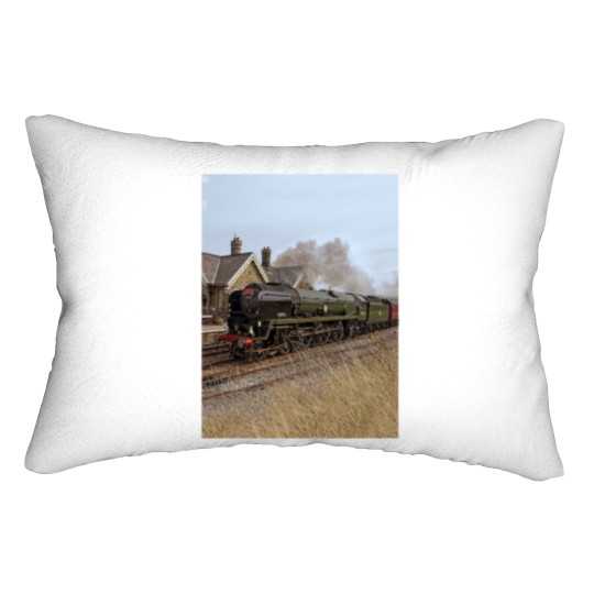 Discover Steam train over Yorkshire moors Lumbar Pillows
