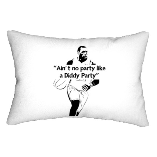 Discover Lebron and P. Diddy Party Lumbar Pillows - Ain't No Party Like a Diddy Party