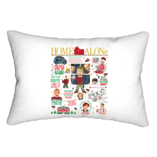 Discover Lumbar Pillow - Home Alone Theme - 90s Christmas Movie