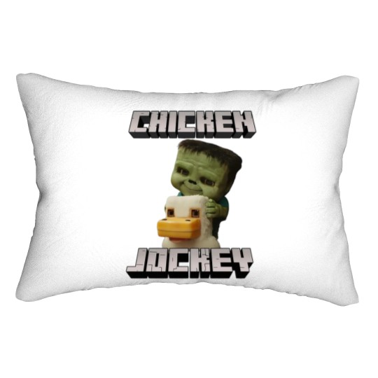 Discover Chicken Jockey Minecraft Movie Lumbar Pillows, Minecraft Movie Lumbar Pillows