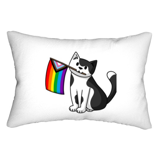 Discover Progress Pride  Pride Cat Lumbar Pillows