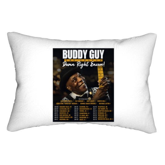 Discover Buddy Guy 2025 The Damn Right Encore Tour Dates Lumbar Pillows