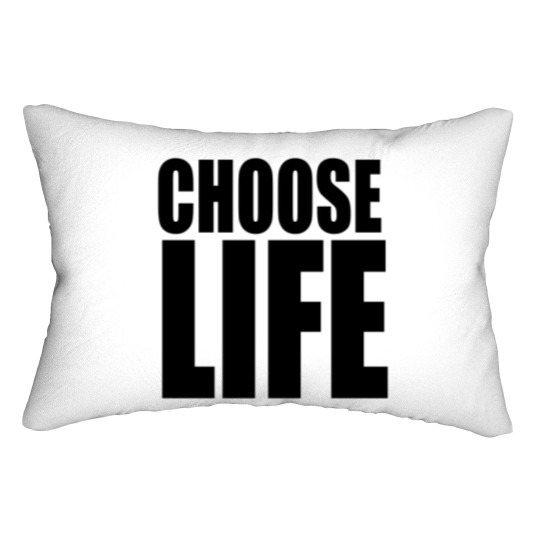 Discover George Michael Choose Life Lumbar Pillows, 80s Slogan Lumbar Pillows, Celebrity Retro Vintage Lumbar Pillows