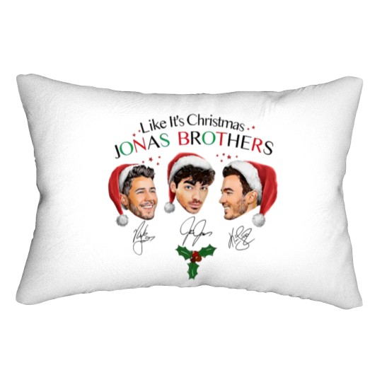 Discover Like It's Christmas Jonas Brothers Lumbar Pillows, Jonas Brothers Unisex Lumbar Pillows