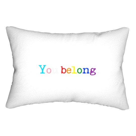 Discover Gay Pride LGBT Support And Respect You Belong Transgender Lumbar Pillows