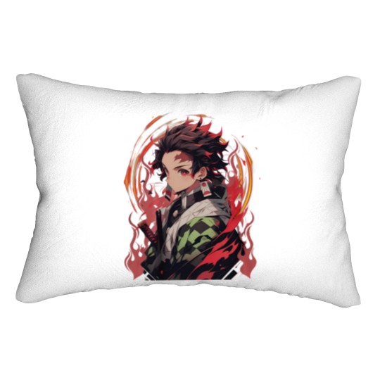 Discover Anime Lumbar Pillows, Tanjirou Lumbar Pillows, Anime Lovers Lumbar Pillows