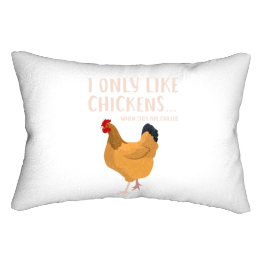 Discover Funny Grilled Smokes Chicken meat Jerking Lumbar Pillows