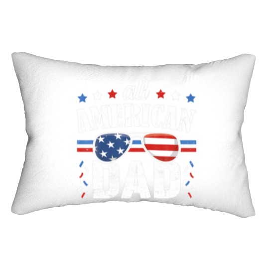Discover Mens All American Dad 4Th Of July Father's Day Sun Lumbar Pillows