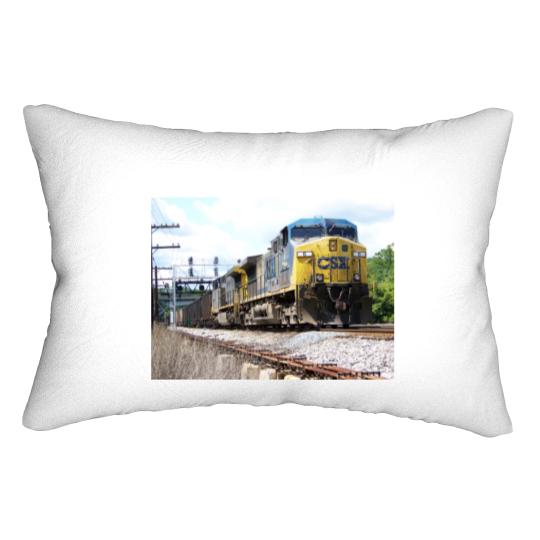 Discover CSX Railroad AC4400CW #6 With a Coal Train Lumbar Pillows