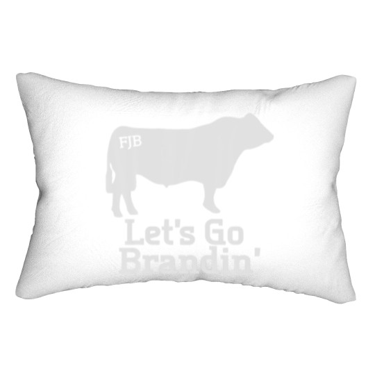 Discover Let's Go Brandin' Ranching Farming Cattle Branding Lumbar Pillows