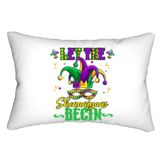Discover Let The Shenanigans Begin Men Women Mardi Gras Lumbar Pillows