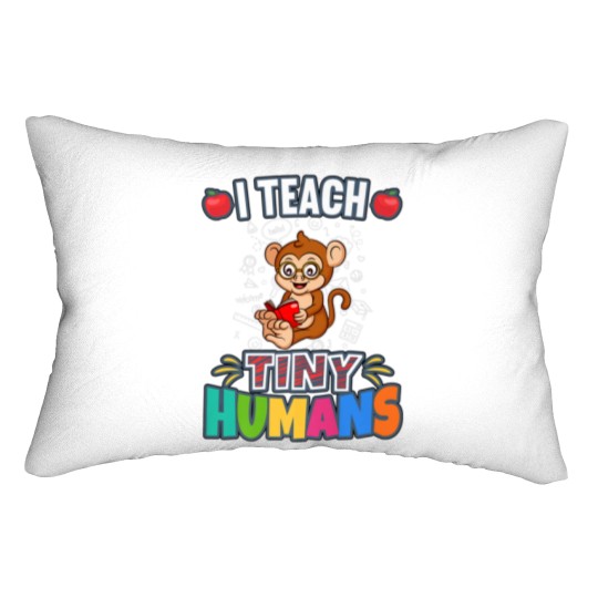 Discover I Teach Tiny Humans Primary Elementary Teacher Cla Lumbar Pillows