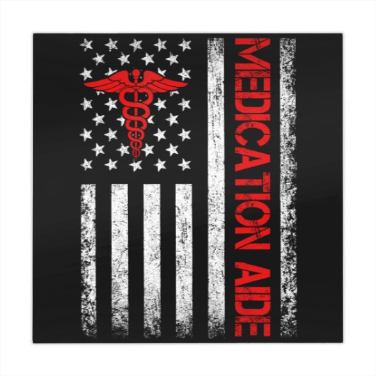 Discover medication aide american flag med aide medication aides Mahjong Mats