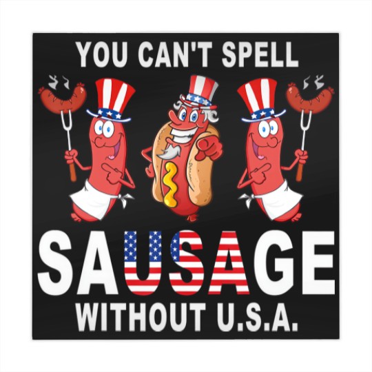 Discover you can spell sausage wihou usa 4h of july american flag shir Mahjong Mats