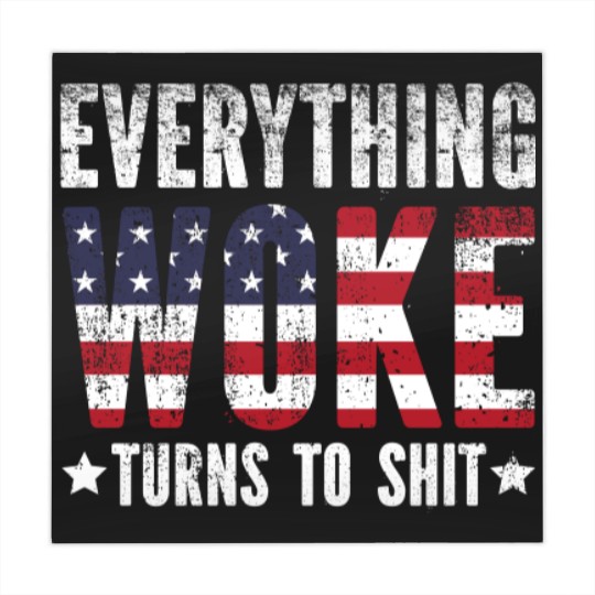 Discover Everything Woke turns to Shit Vintage USA Flag - Everything Woke Turns To Shit - Mahjong Mats
