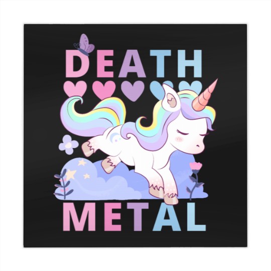 Discover Death Metal Adorable Unicorn rainbow Mahjong Mats