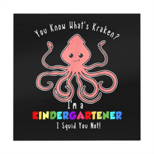 Discover Kindergarten Kraken Funny Back to School Pun Quote Joke Mahjong Mats