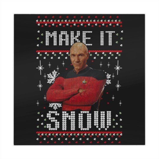 Discover Next Picard Make It Snow Ugly Sweater Christmas Birthday Mahjong Mats