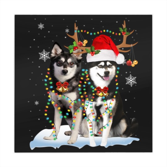 Discover Alaskan Klee Kai Christmas Tree Lights Reindeer Xmas Pajama 151 Mahjong Mats