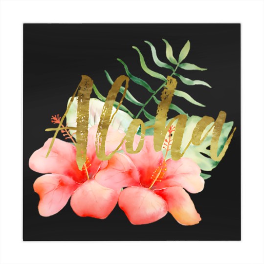 Discover Tropical Leaves Hibiscus Floral Watercolor Aloha Mahjong Mats