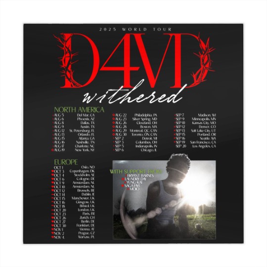 Discover D4VD Withered 2025 World Tour Dates Mahjong Mats
