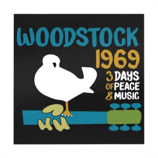 Discover woodstock 50th anniversary 1969 2020,Woodstock Mahjong Mats,Woodstock 1969 ,Peace Love Bird - Woodstock - Mahjong Mats