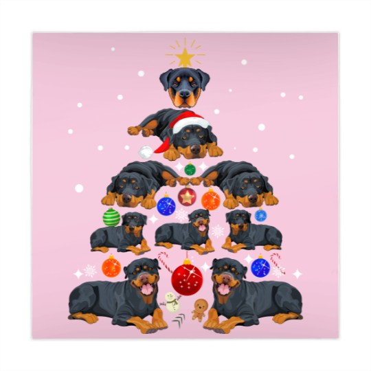Discover Funny Christmas Rottweiler Dog Mahjong Mats , Rottweiler Dog