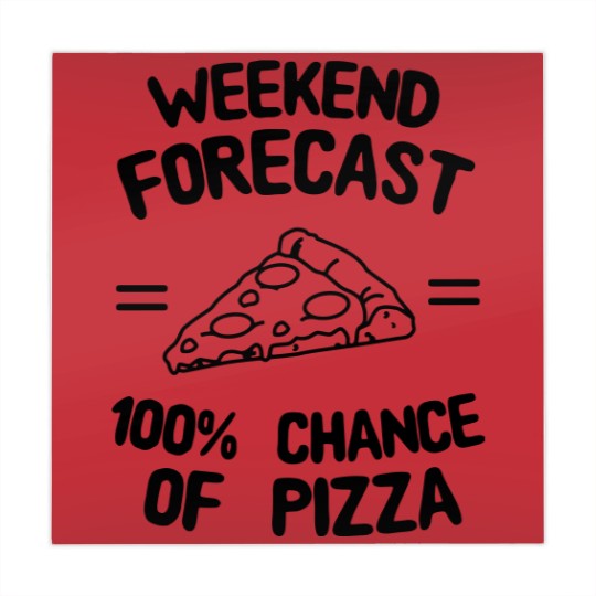 Discover Weekend Forecast 100% Chance of Pizza Mahjong Mats