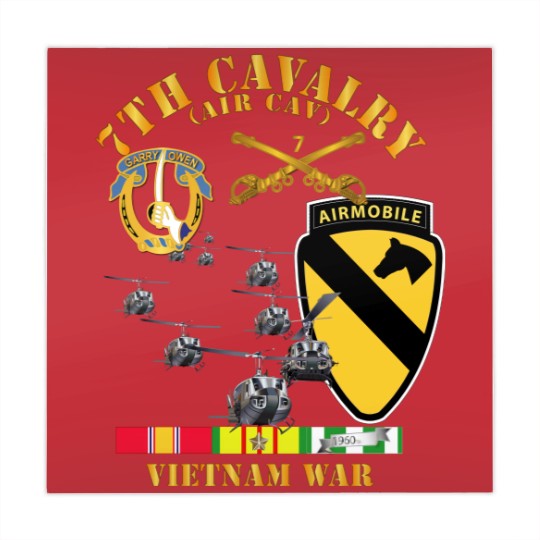 Discover 7th Cavalry (Air Cav) - 1st Cav Division w SVC - Air Assault - Mahjong Mats