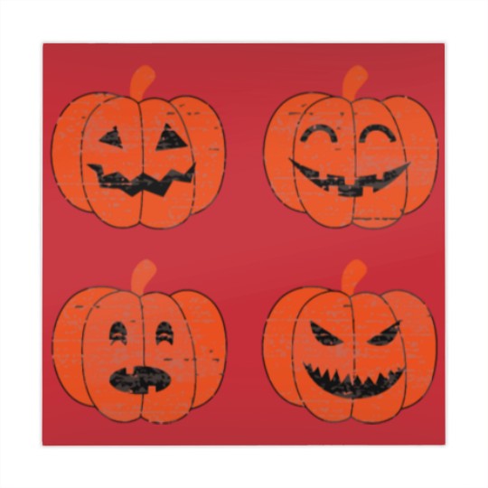 Discover Vintage Look Jack-O-Lantern Pumpkin Halloween Mahjong Mats
