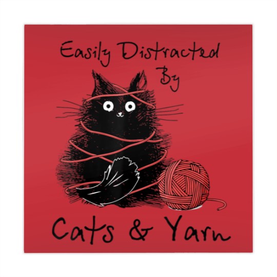 Discover Easily Distracted By Cats And Yarn Knitting Lovers Mahjong Mats