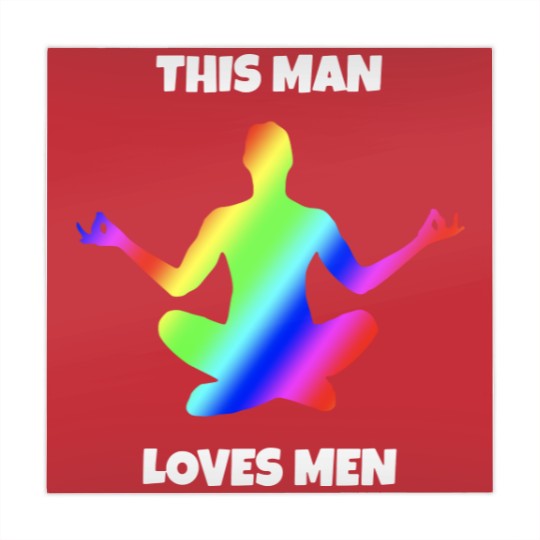 Discover This Man loves Men rainbow colors gay men Mahjong Mats