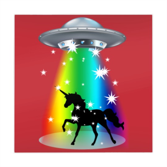 Discover Unicorn Rainbow UFO Alien Pony Space Travel Fable Mahjong Mats
