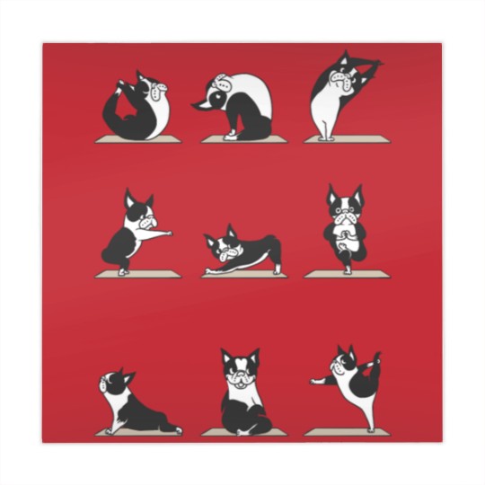 Discover Boston Terriers Yoga Mahjong Mats