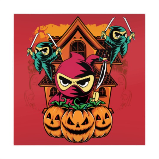 Discover Halloween Ninja Costume Pumpkin Cute Ninja Kids Mahjong Mats