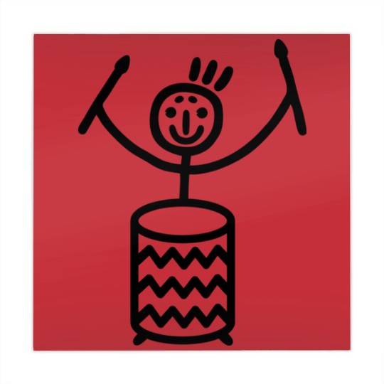 Discover Stick figure with Samba drum Mahjong Mats