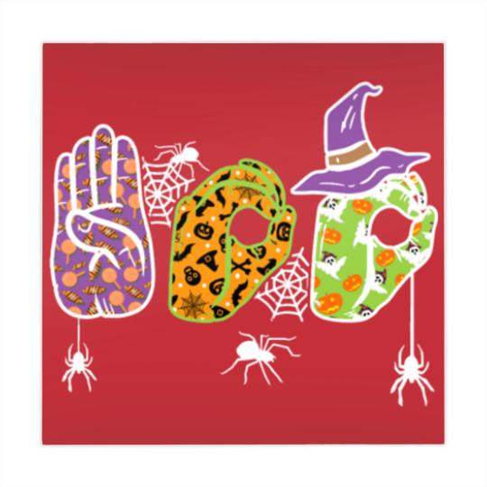 Discover Boo American Sign Language Pride ASL Halloween Mahjong Mats