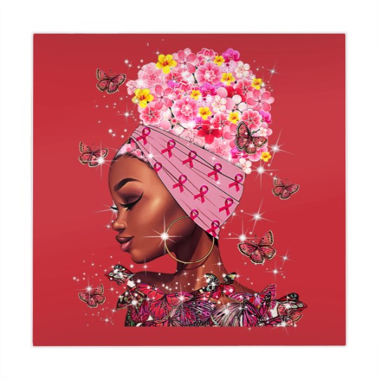 Discover In October We Wear Pink Black Woman Breast Cancer Awareness Mahjong Mats