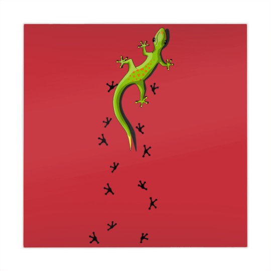 Discover Cute Lizard Reptile With Tracks Climbing Gecko Mahjong Mats