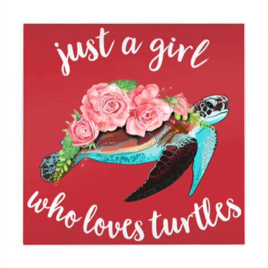 Discover Watercolor Turtle Mahjong Mats Just A Girl Who Loves Turtles Floral Sea Turtle