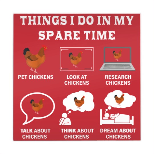 Discover Things I Do In My Spare Time Chicken Lover Farmer Chickens Mahjong Mats