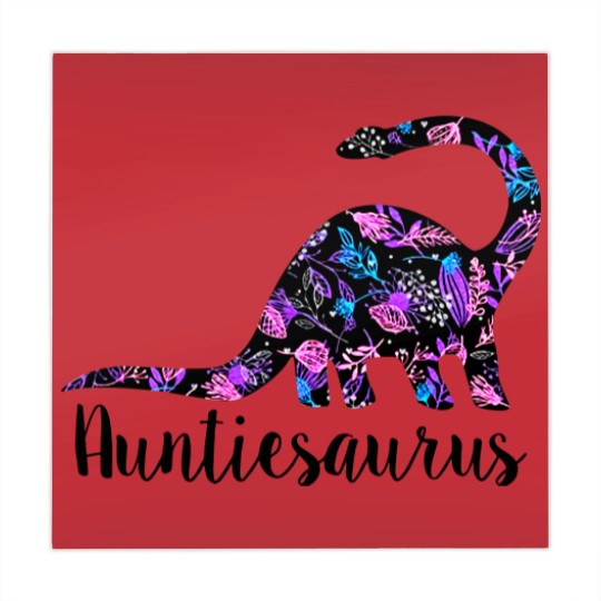 Discover Womens Auntiesaurus Mahjong Mats Funny Kids Gift for Aunt Cute Graphic Dinosaur Top