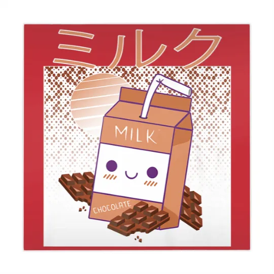 Discover Retro 90s Japanese Kawaii Chocolate Milk Shake Carton Mahjong Mats