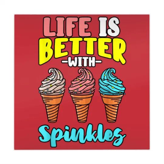 Discover Life is Better With Sprinkles Sweet Confectionery Ice Cream Mahjong Mats