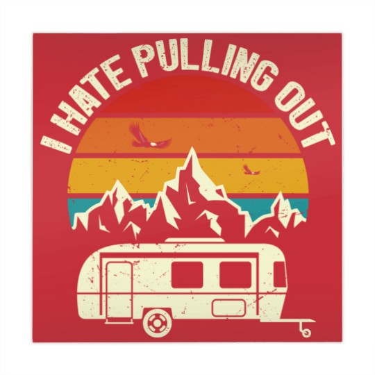 Discover Retro Vintage Mountains I Hate Pulling Out Funny Camping Mahjong Mats