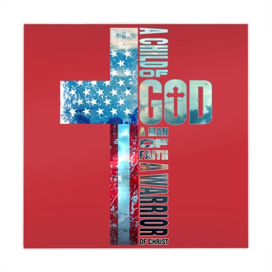 Discover Faith Cross American Flag Mahjong Mats Christ Jesus Religious Mahjong Mats