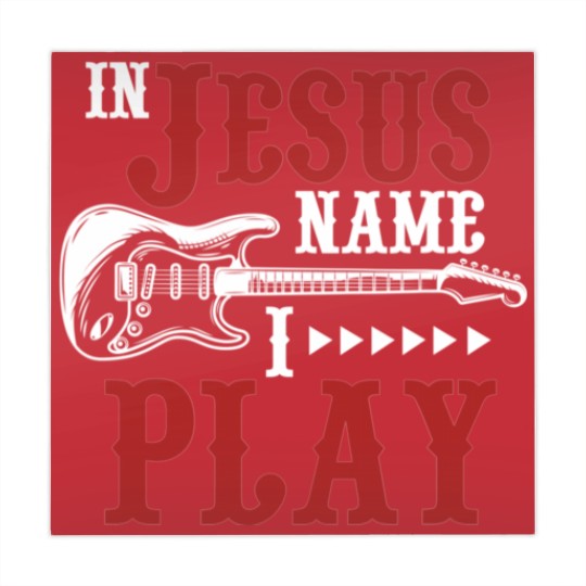 Discover In Jesus Name I Play Guitar Christian Guitar Player Mahjong Mats